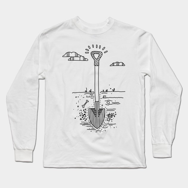 Frightened Rabbit Shovel Long Sleeve T-Shirt by SentABearToSpace 